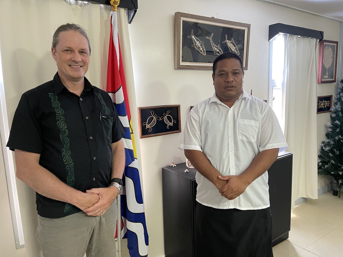 I had the pleasure to meet with the Kiribati 🇰🇮 Secretary of Foreign Affairs today. We discussed UNDP 🇺🇳 and Kiribati 🇰🇮 cooperation for protecting our Planet, promoting Peace and building Prosperity #UNDPinMicronesia