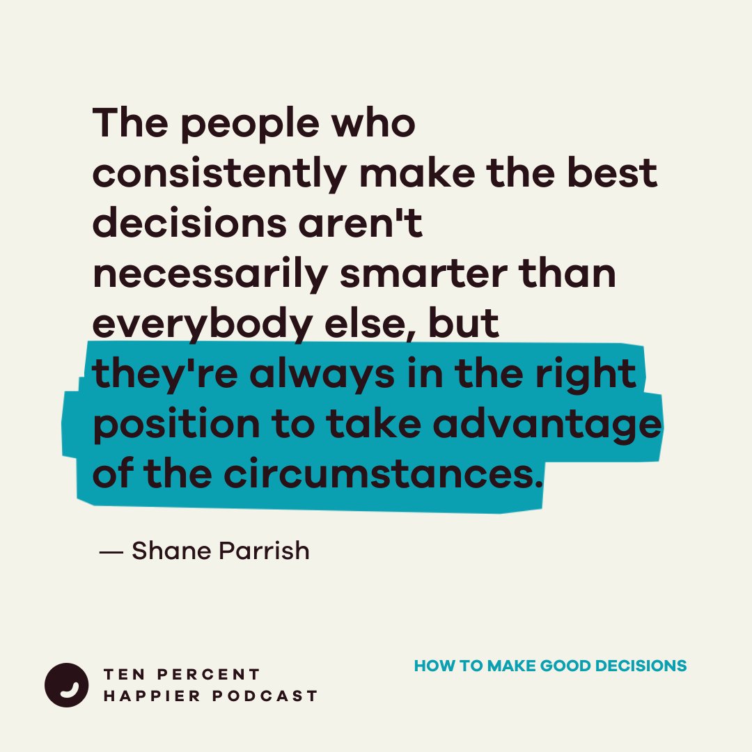 Are good decision makers smarter...or just wiser? Author @ShaneAParrish joins @danbharris on the podcast to give a guide for making important decisions. Listen now: link.chtbl.com/l9biHJyj