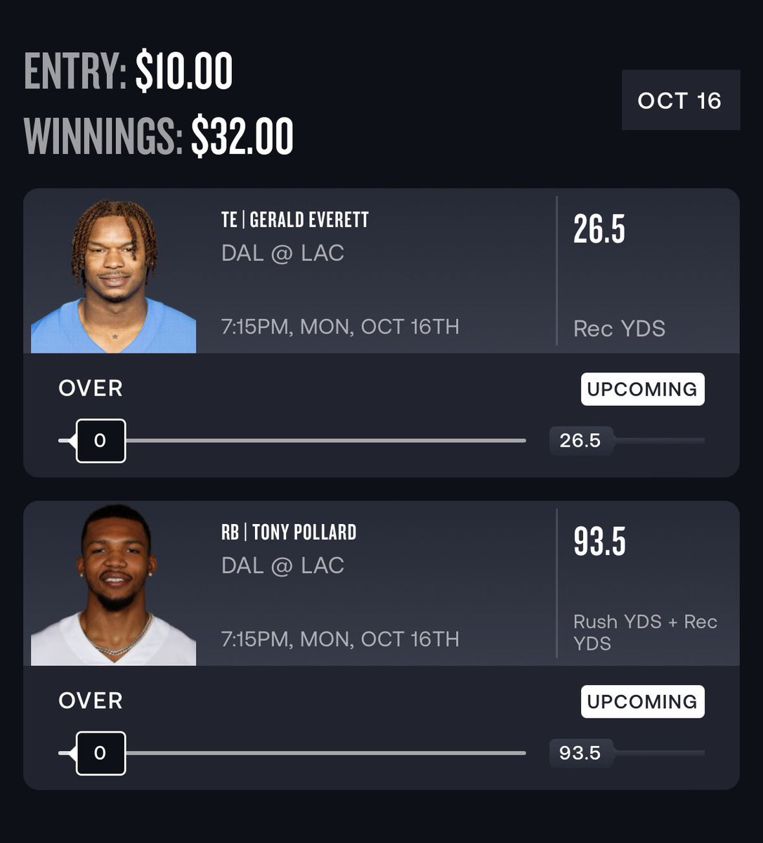 hotshotfantasy's tweet photo. Here is our @ThriveFantasy #Proptober play for tonight’s MNF matchup! New users get a Justin Herbert free square as well, so make sure to sign up and use our code HOTSHOT for a 100% match bonus up to $250! #ThriveFantasy #NFL #DFS #GamblingTwitter #GamblingX #BrandedFeatures https://t.co/UgCkfv57Dz