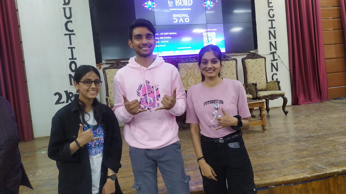 Today I explore and made connections in the event WEB 3  organised by Bhopal DAO  and PUSH protocol in UIT-RGPV.  <a href="/0xSiddesh/">siddesh.base.eth</a>  and  <a href="/jaskaransingh/">jaskaran singh</a>. 
Check out this awesome POAP in my collection
app.poap.xyz/token/6817591 

<a href="/0xSiddesh/">siddesh.base.eth</a> #BRBIndia