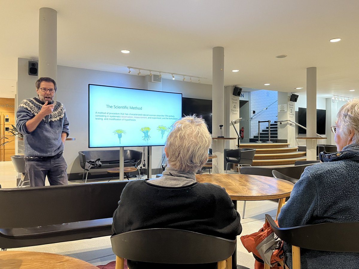 AberSciCaf's tweet photo. We kick off the autumn Science Cafe programme with John Warren asking How big is a buttercup? And is Botany a Science? https://t.co/C2OYOTsHhG