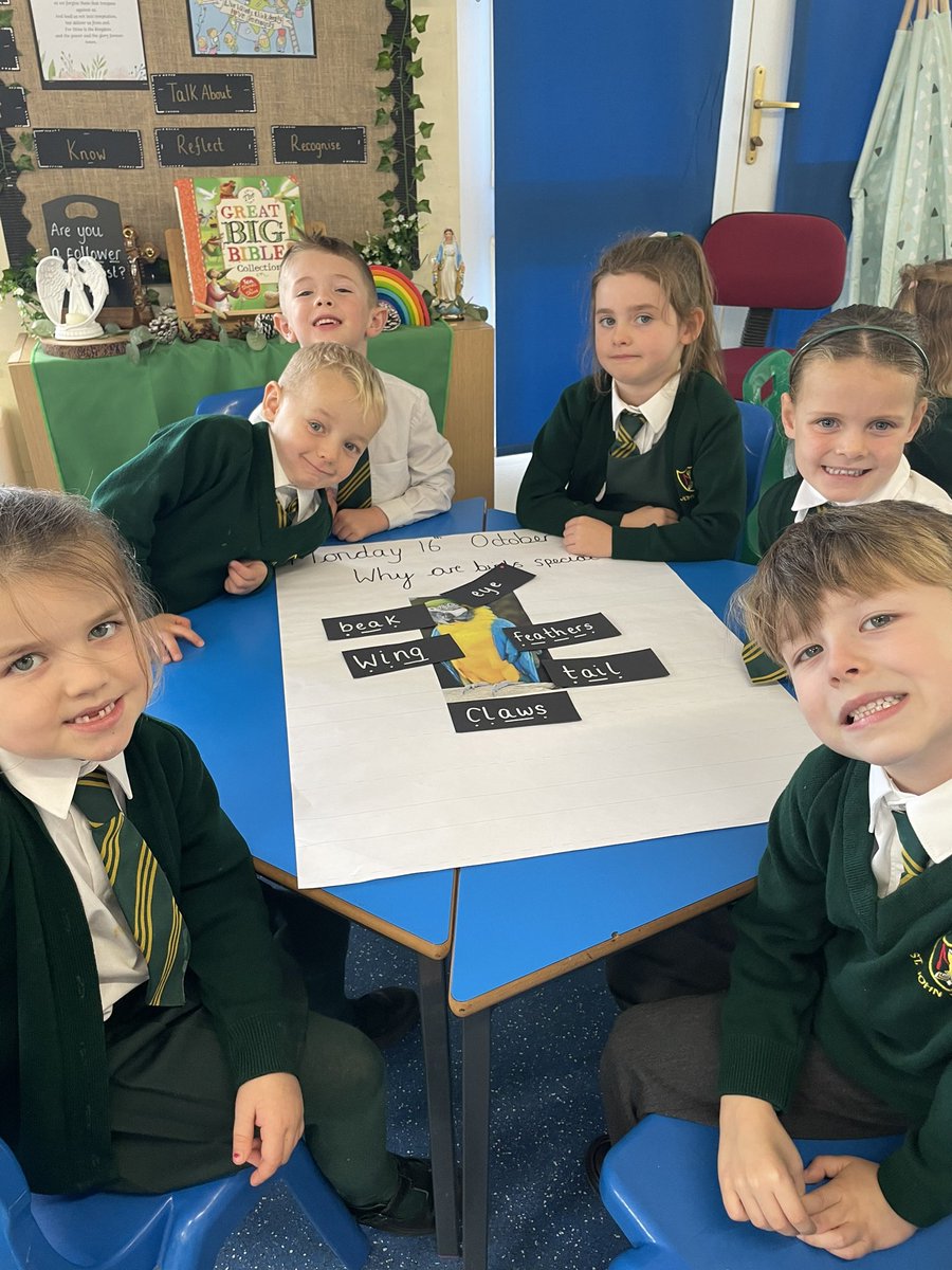 sjvblackpool's tweet photo. In science we have been looking at animals! Today we looked at why birds are so special 🕊️🦅🦆🦜 #SJV1FH #SJVScience https://t.co/7jcwQ46afC