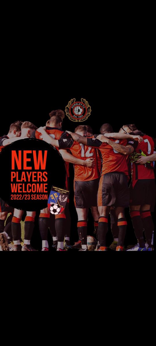⚽️ PLAYERS WANTED ⚽️

After a difficult start to the season partly due to players moving on to higher levels. We now need to bolster our squad in ALL positions.

We play in the @SurreyPremierCF (Step 7)

3G training facilities 
Superb grass pitch
Clubhouse 

Get in touch via DM