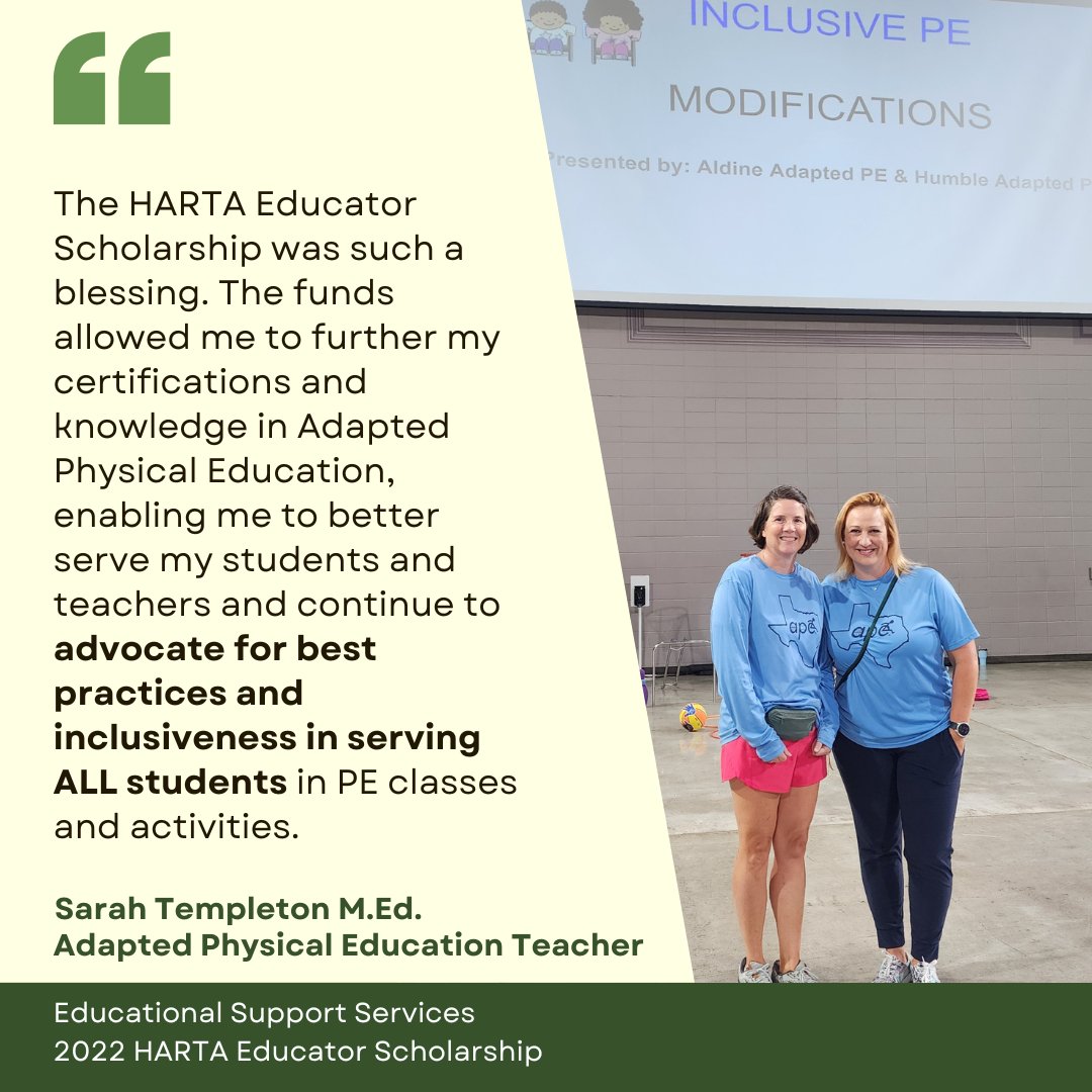 Calling all Humble ISD educators! Don't miss this amazing opportunity! The HARTA Scholarship is here to empower you in your educational journey. Apply by November 6th for a chance to win up to $500 for your professional development.

Act now! humbleisdfoundation.org/.../educators/…