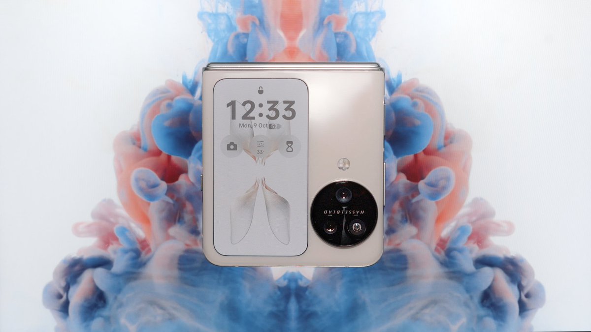 nikofwest's tweet photo. Oppo sent me their new flagship! The find N3 flip.

Made an unboxing video: https://t.co/iRUnME4MCi https://t.co/pxGleAend7
