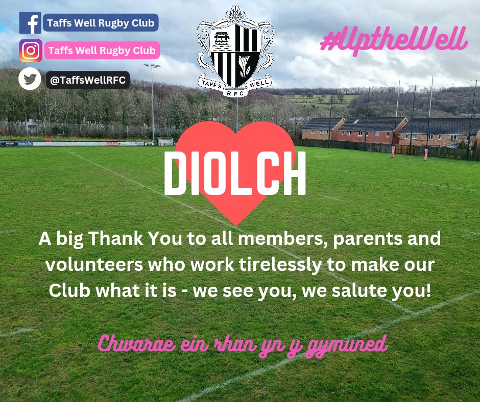 TaffsWellRFC's tweet photo. *You Appreciation Post!!*

Just a wee post to say thank you to everyone who helps our volunteer-run Club tick. Most recently, to those who helped with leaflet distribution in the area. We really appreciate it,  diolch- we wouldn't be here without you 👏👏👏

#UptheWell ⚫️⚪️⚫️ https://t.co/vTnoMbavzE