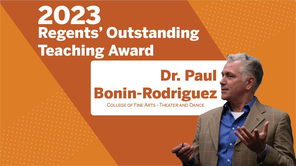 Congratulations to @FineArtsUT Professor Paul Bonin-Rodriguez on this prestigious recognition exemplifying our deep commitment to teaching excellence. news.utexas.edu/2023/10/11/pau…