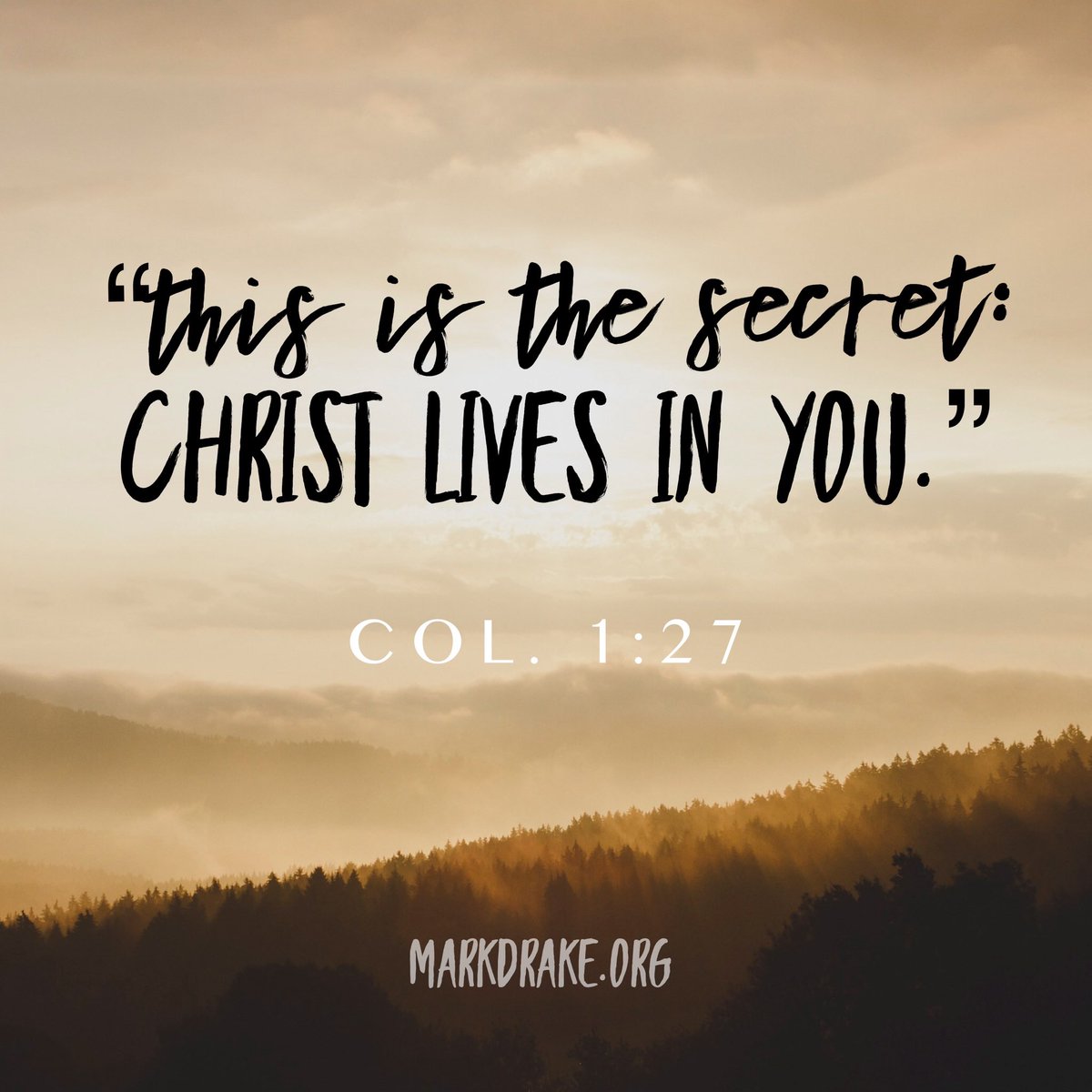 markdrakeint's tweet photo. It is the most mysterious truth we can grasp. Jesus lives in the heart of every person who trusts in Him. How would it alter your thought life, decisions, your joy and peace if you returned to that life-changing truth throughout the day today? “Jesus Christ Himself lives in me.” https://t.co/8yl9tL9aw4