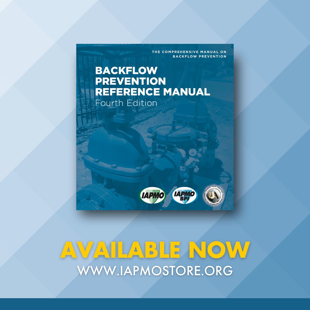 BkflowPrevInst's tweet photo. Updated to the latest codes &amp; standards, our 4th edition manual is  your go-to guide for backflow prevention. 

Grab your copy today! https://t.co/K6KmUs3H55

#BackflowPrevention https://t.co/YJkybJWonz