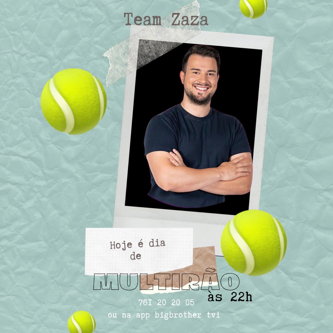 vamos unir as nossas forças e salvar o nosso Zaza, às 22h horas é hora de multirão. 
VOTEM MUITO 761 20 20 05 #bbtvi #TeamZaza