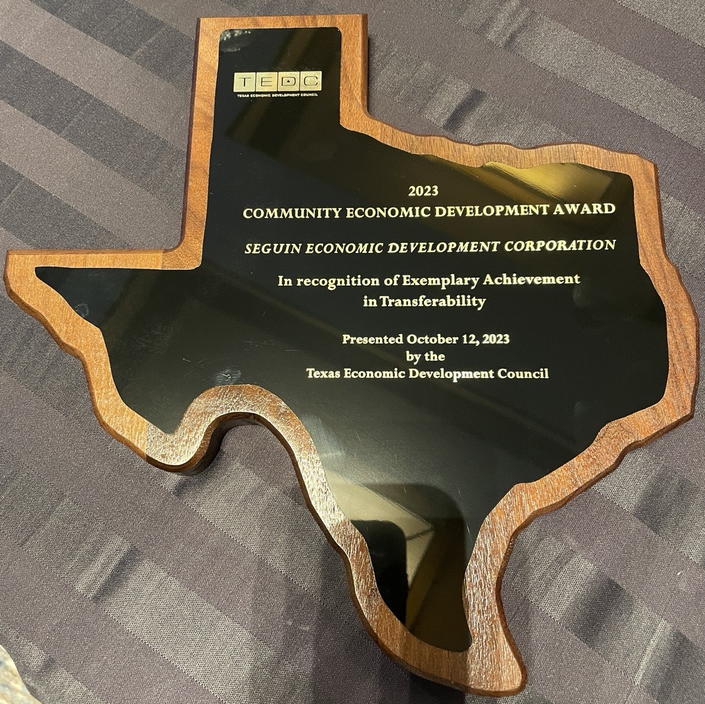 We are absolutely thrilled to share that we were recognized last week as a recipient of the Texas Economic Development Council (TEDC) Community Economic Development Award (CEDA) in the Transferability Category. Read more view.seguinedc.com/ceda2023