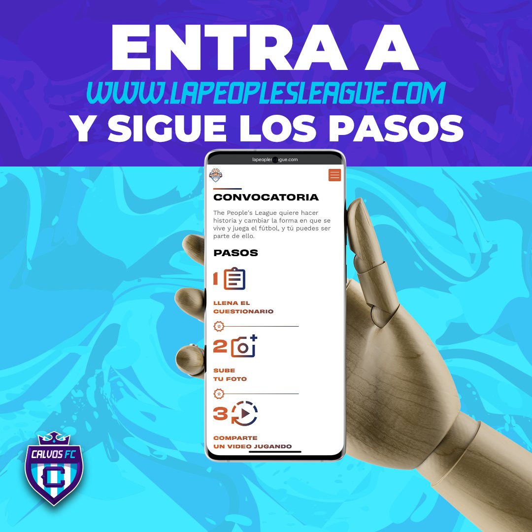 calvos_club's tweet photo. Nos llegan muchísimos mensajes diarios para entrar a #CalvosFC 👀

Aquí tenemos las instrucciones para que tú también puedas participar en la @LaPeoplesLeague ⚽

Únete a la Calvoneta del Doctor @GarciaPosti 🔥 https://t.co/xPNaBFfRM0