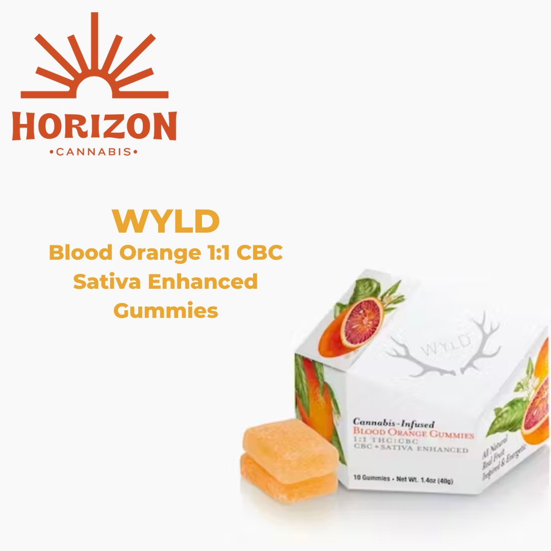 WYLD Blood Orange CBC gummies are made with real fruit and a Sativa-enhanced botanical terpene blend, making them a great addition to a day out and about.