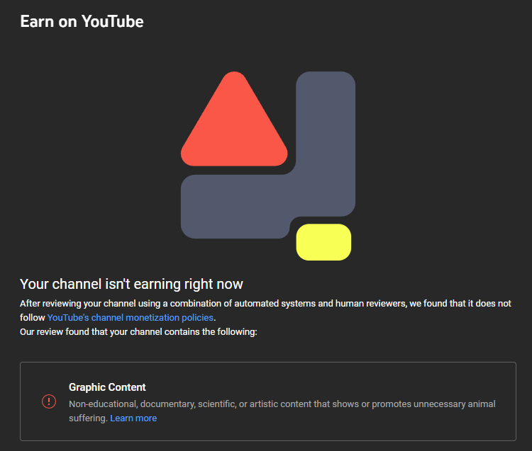 Feel like giving up on half my channels at this point and starting fresh😐

Been getting screwed over left and right by YouTube like no tomorrow.

Videos being deleted with no explanation, Entire channel getting demonetized because of no clear reasoning. So upsetting...