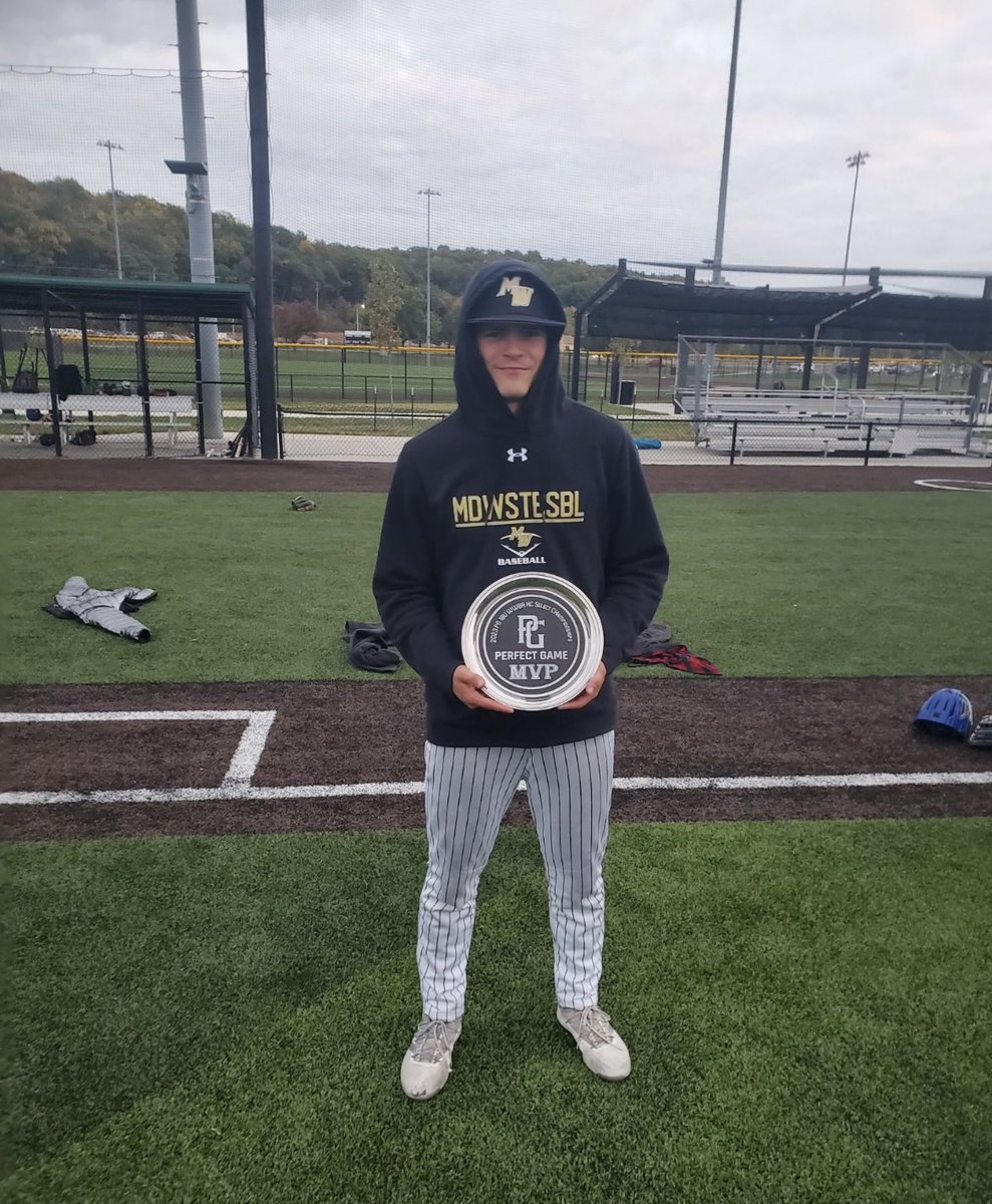2024 @Jack_Clev2024 (@UEAthleticsBASE commit) takes home the MVP of the PG WWBA KC Select Championships!! .750 (12-16), 6 R, 3 2B, 8 RBI’s 6 IP, 3 H, 1 R, 2 BB, 7 K’s Have a weekend!!