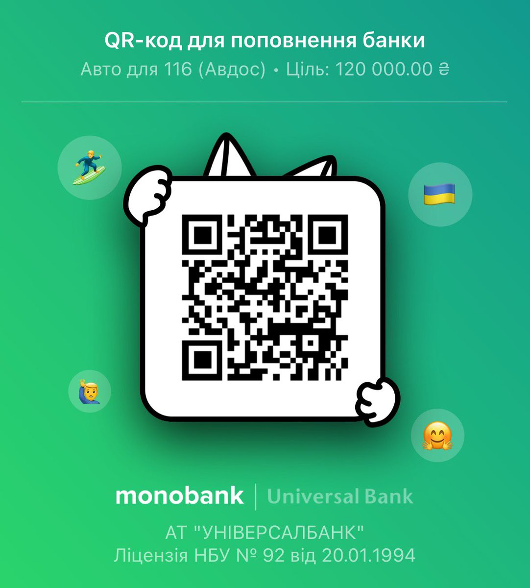 Збір на повнопривідне авто для Авдіївки ‼️

Авто потребує підрозділ 116ТРО, яка безпосереньо виконує бойове завдання в Авдіївці 🔥

Ціль 🎯 120 000 грн 

🫙send.monobank.ua/jar/3gNTpaiSKz