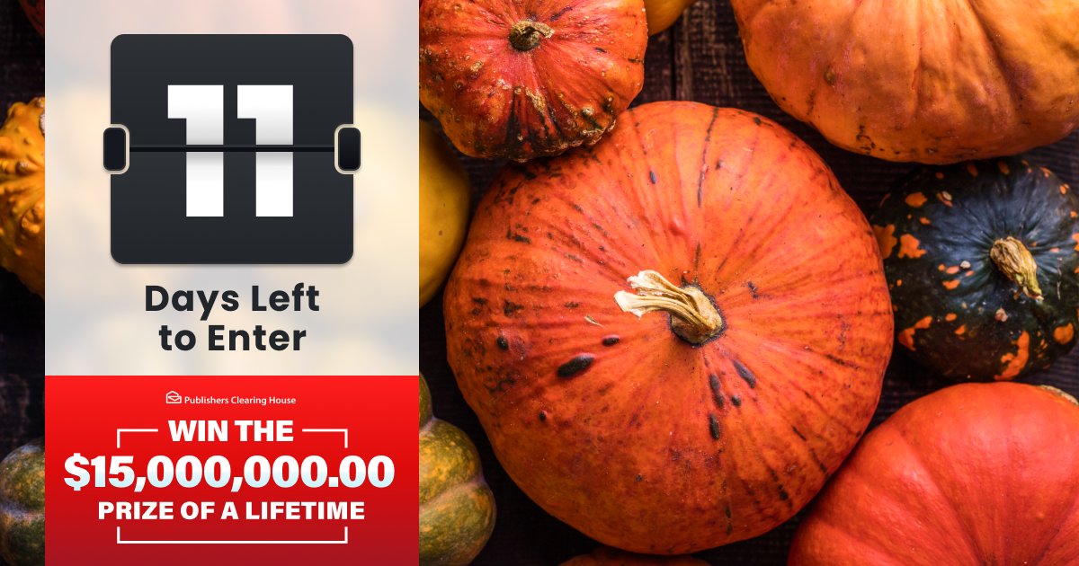 Just like pumpkin season, this prize event won’t be around much longer. Grab your FREE entries to win (and your pumpkin spice lattes ☕️) while there’s still time. Winner announced 10/30. bit.ly/3M2CuQK