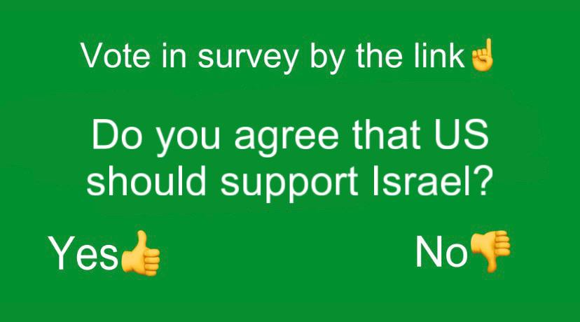 O_Statistics's tweet photo. Do you agree that US should support Israel?

#IsraelGazaWar #Israel #Palaestine #Israel_under_attack #IsraelAttack #HamasTerrorist #Hamas 

https://t.co/Ed5vHwQZdt https://t.co/9aiVlUMfKw