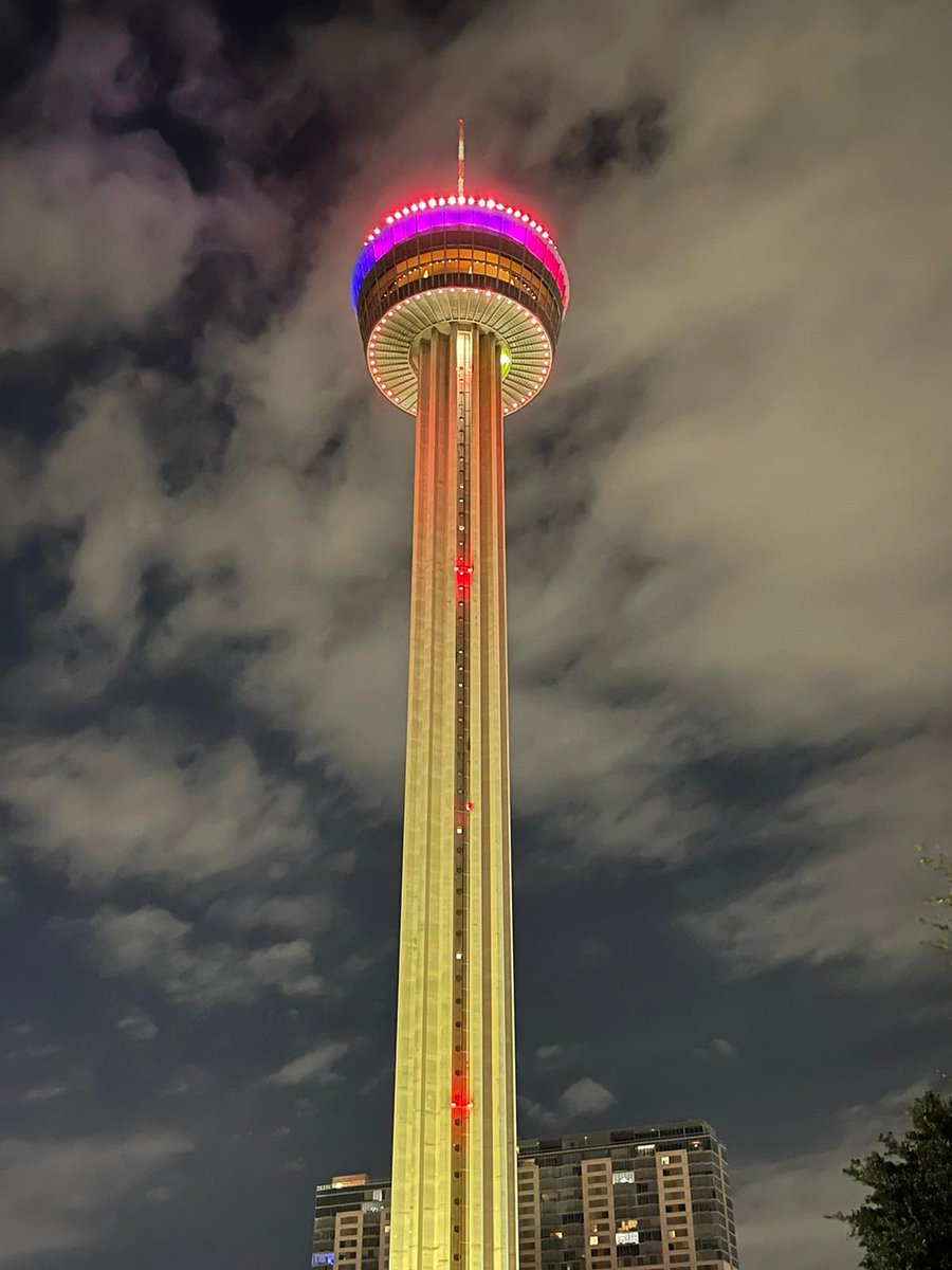 In honor of Breast Cancer Awareness Month the Tower will be lit pink till the end of the month. 🎀 🎗️