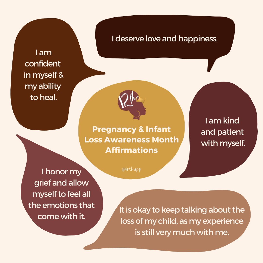 Affirmations for Pregnancy and Infant Loss Awareness Month 🕯️♥️🙏🏾  #PregnancyAndInfantLossAwarenessMonth