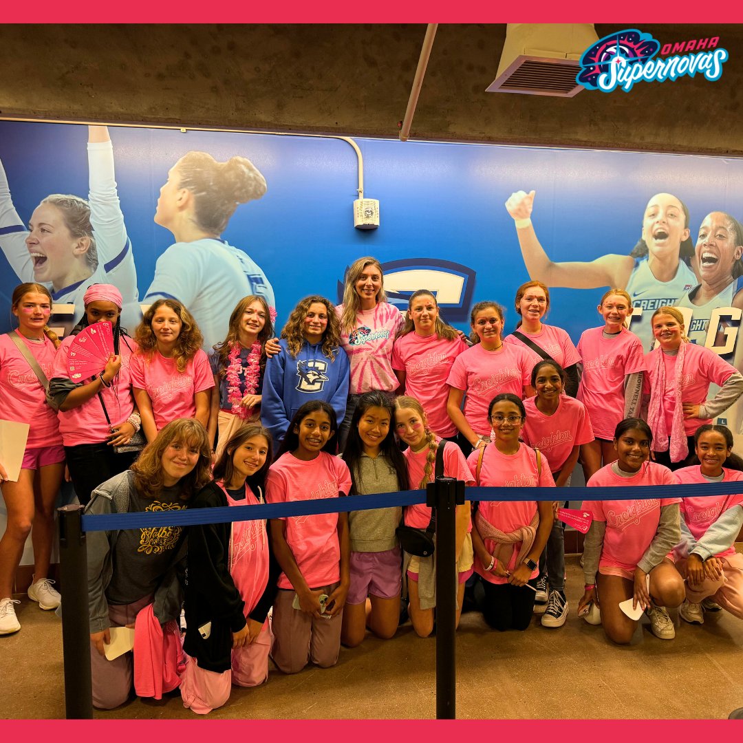 OmahaSupernovas's tweet photo. We had an amazing time meeting so many volleyball fans at the Creighton Volleyball Pink Out Game last Friday! π π
Best of luck to @CreightonVB for the rest of the season! πβ¨
#OurTime #OmahaSupernovas #Omaha #Supernovas #NeProVb #WomensVolleyball #PinkOut #CreightonVB https://t.co/BCGr79cOLY
