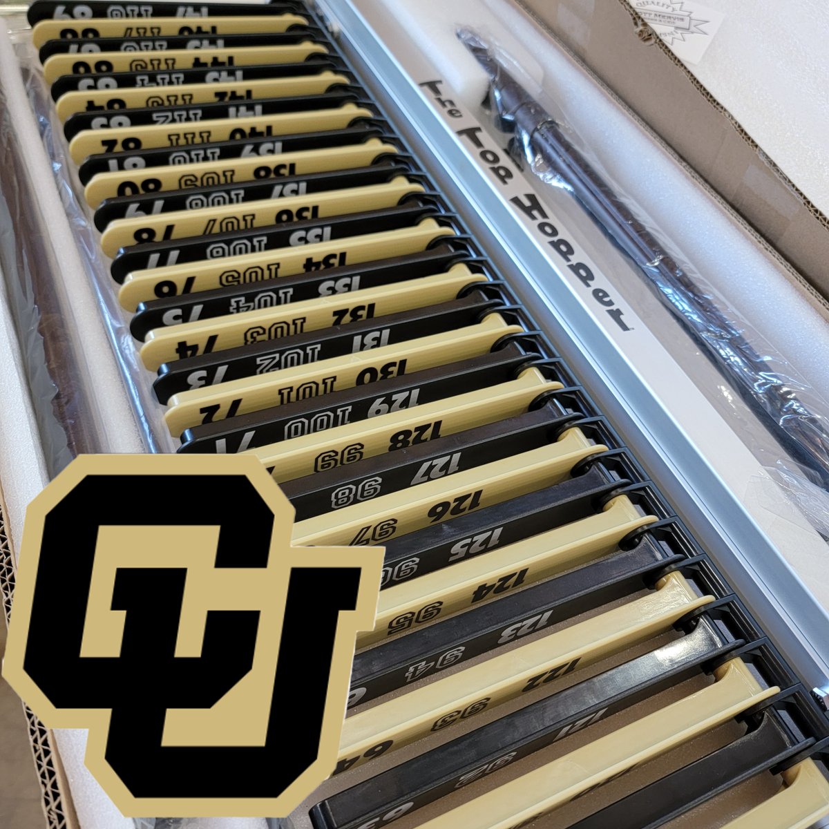 TheTopHopper's tweet photo. Colorado Basketball has the new TH1000 Gen 2 Vertical Jump Measuring Device from The Top Hopper customized with their school colors. https://t.co/aT4PmbDrDY