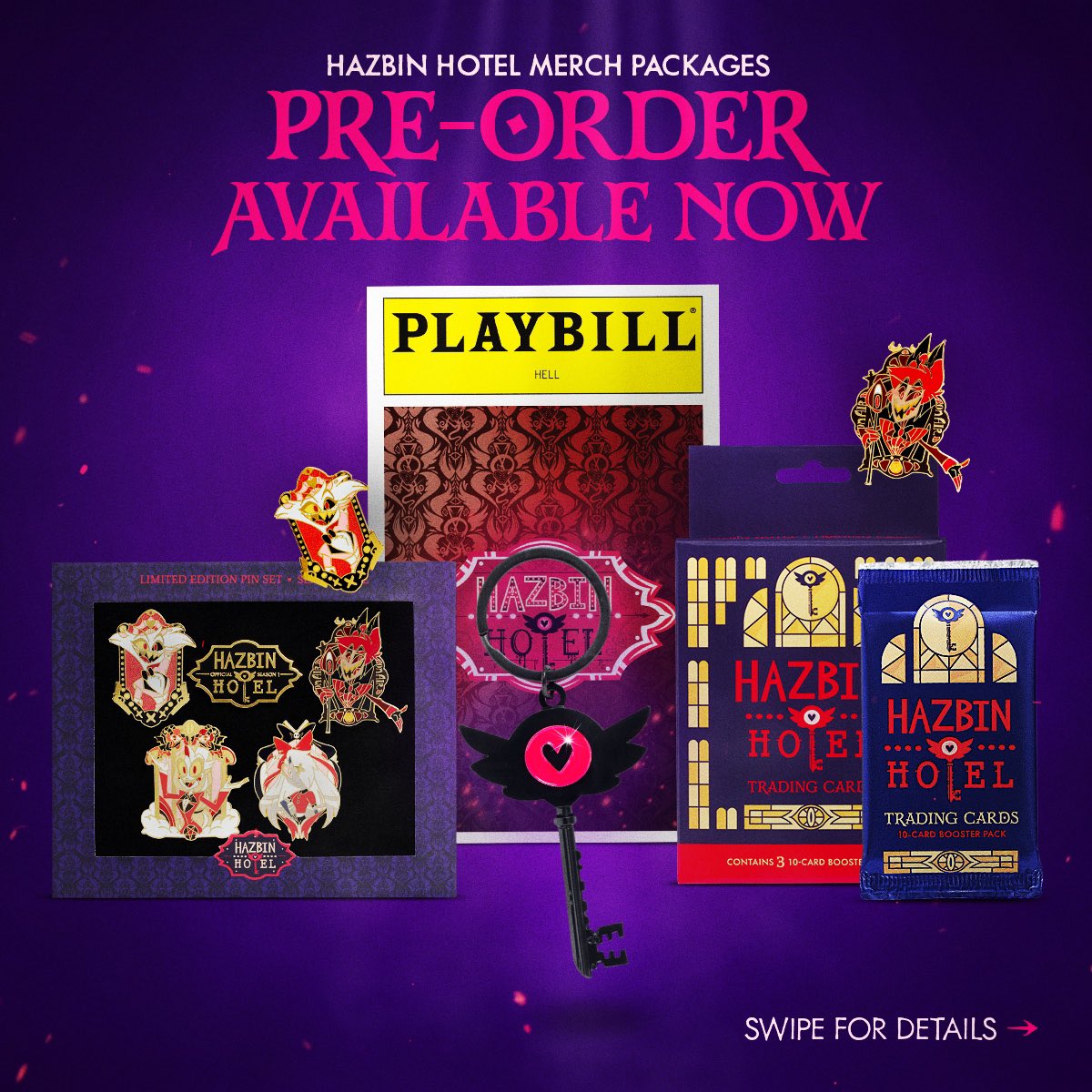 シール・ステッカー Hazbin Hotel OFFICIAL PLAYBILL Hazbin Hotel Official Season 1 PLAYBILL Promo Limited Edition Play