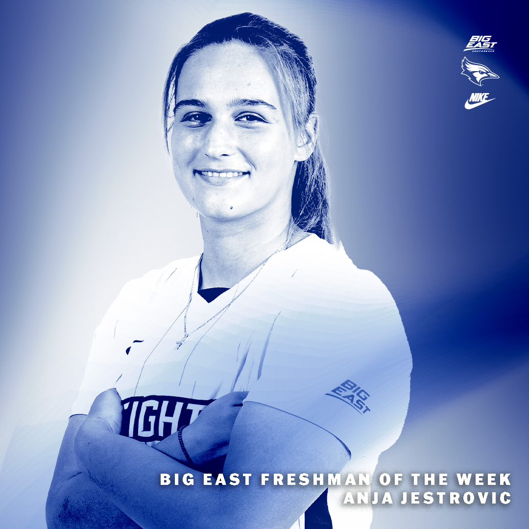 Second week in a row!! Congrats to Anja for being named BIG EAST Freshman of the Week!! 
#GoJays // tinyurl.com/ycxa57jx