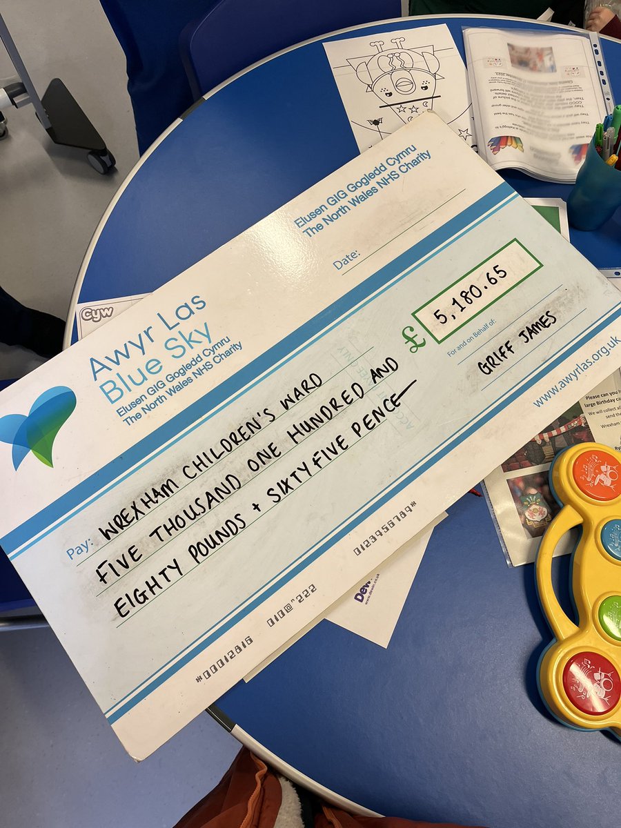 jamesfamilylife's tweet photo. Big Griff got to take his Big Cheque down to #wrexham Children’s Ward this weekend. Thank you to everyone who has donated and helped to raise much needed funds. Some of the money has already been spent on oncology training our amazing nurses 🧡
#wrexham #leukaemia #fundraiser https://t.co/59m54TbnnH