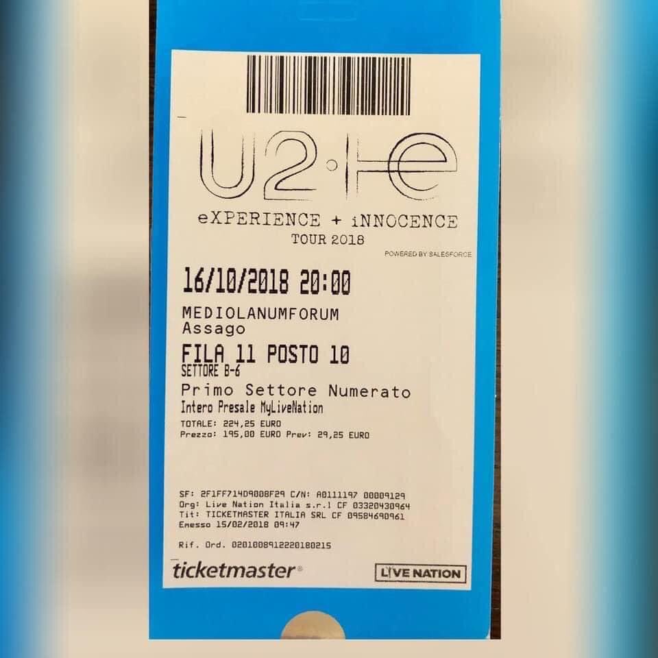 u2shark's tweet photo. #U2 #Bono #TheEdge #Adam #Larry #U2History #OnThisDay : 16 Ottobre 2018 #U2EITour #U2Live #MediolanumForum #Milano U2 Experiece + Innocence Tour @U2 https://t.co/zAZG2ayFtn