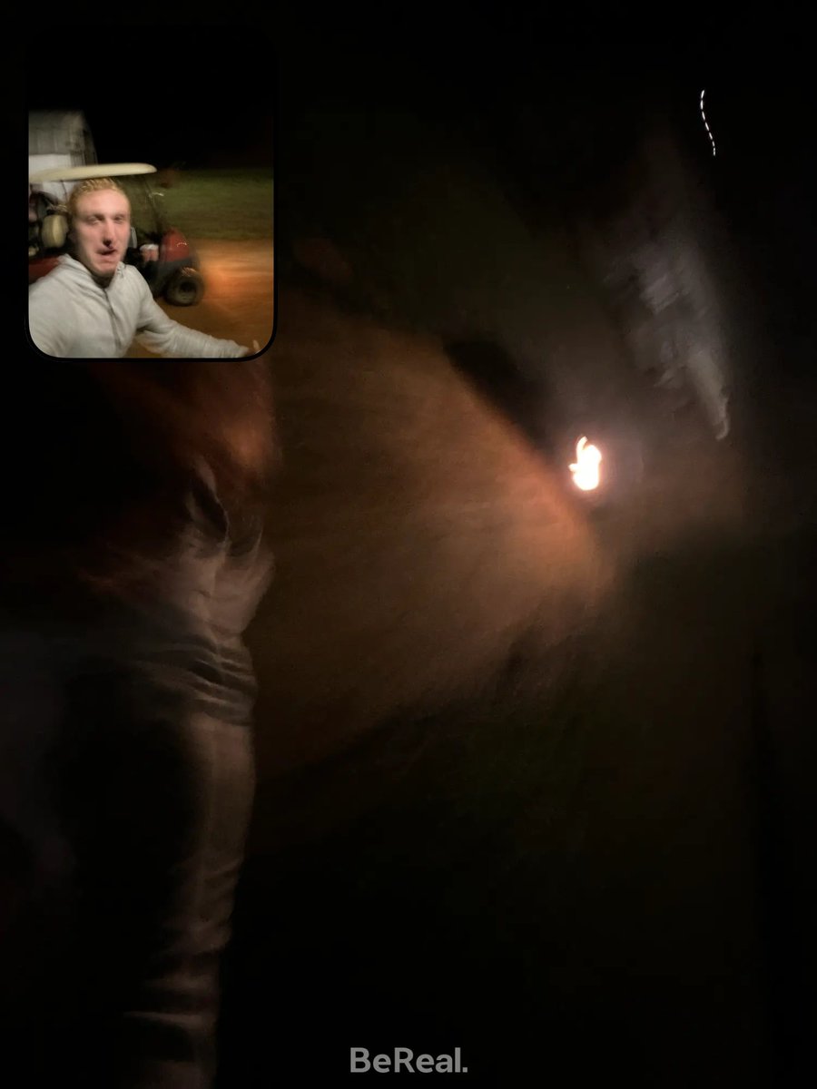 Rilo1x's tweet photo. Literally was racing a golf cart and bereal went off! 
#RealestPersonOnEarth 
I ended up beating it btw! https://t.co/GUGtahTBv4