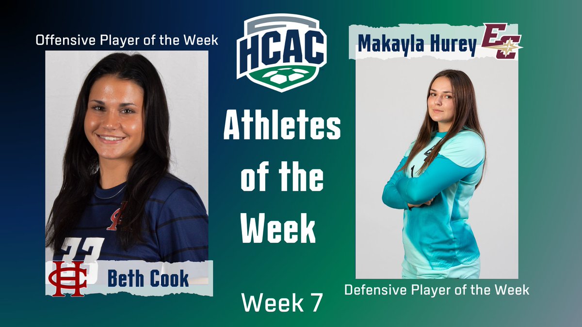 Heartland Collegiate Athletic Conference (@hcacdiii) on Twitter photo HCAC Women's Soccer | Athletes of the Week
Congrats to the Women's Soccer Athletes of the Week:
Offensive: Beth Cook, <a href="/HanoverPanthers/">Hanover Panthers</a>
Defensive: Makayla Hurey, <a href="/EarlhamQuakers/">Earlham College Athletics</a>
Full Release: tinyurl.com/2a3es5nr
#TheHeartofD3 HCAC Women's Soccer | Athletes of the Week
Congrats to the Women's Soccer Athletes of the Week:
Offensive: Beth Cook, <a href="/HanoverPanthers/">Hanover Panthers</a>
Defensive: Makayla Hurey, <a href="/EarlhamQuakers/">Earlham College Athletics</a>
Full Release: tinyurl.com/2a3es5nr
#TheHeartofD3