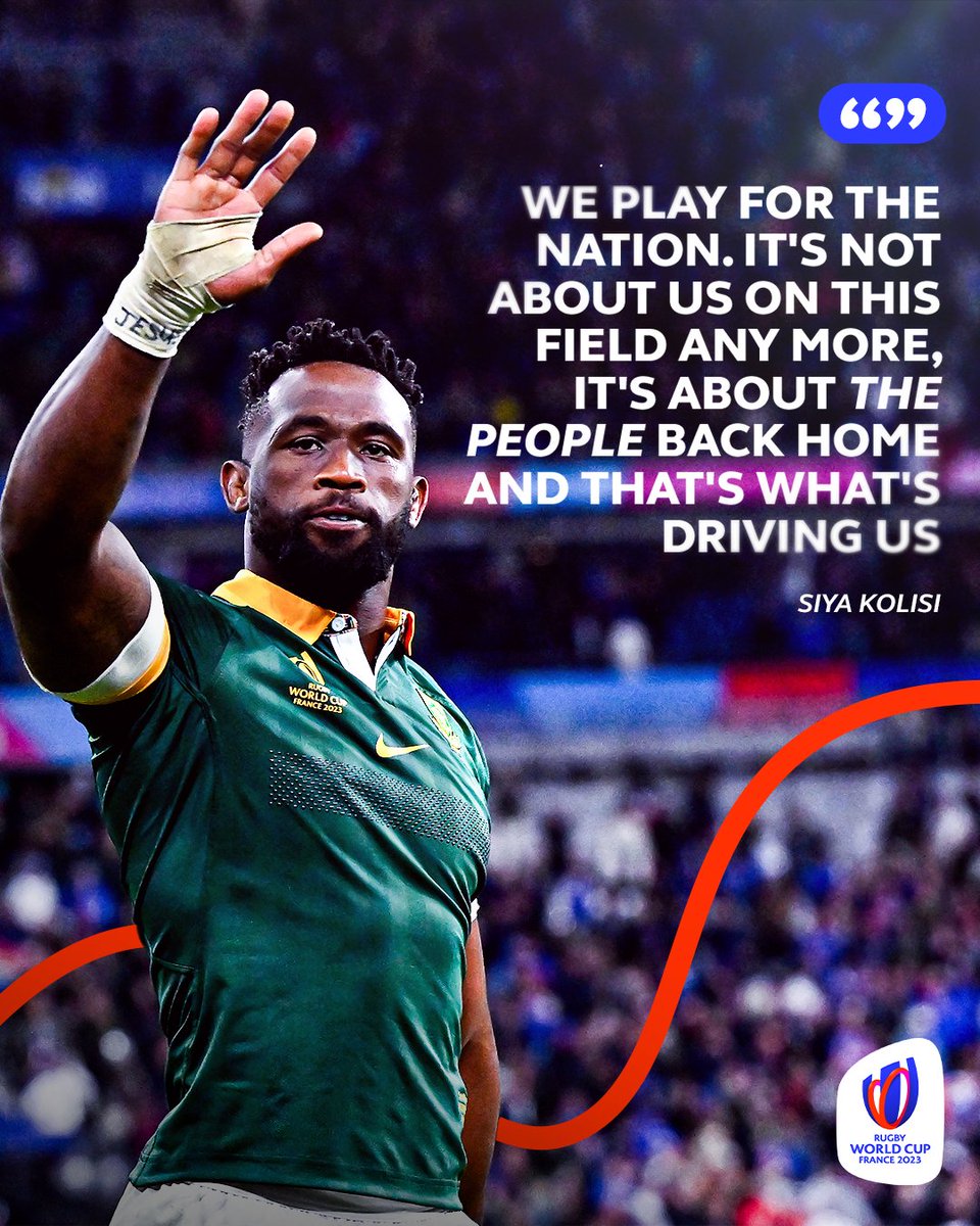 Playing for something greater 🇿🇦

#RWC2023 | <a href="/SiyaKolisi/">Siya Kolisi</a> | <a href="/Springboks/">Springboks</a>