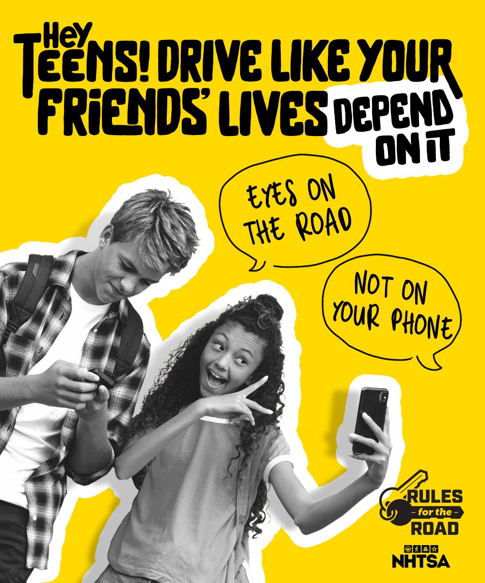 It's Teen Driver Safety Week. Motor vehicle crashes are the leading cause of death for U.S. teens. Eyes on the road and not on your phone! #teendriversafety #drivingsafety