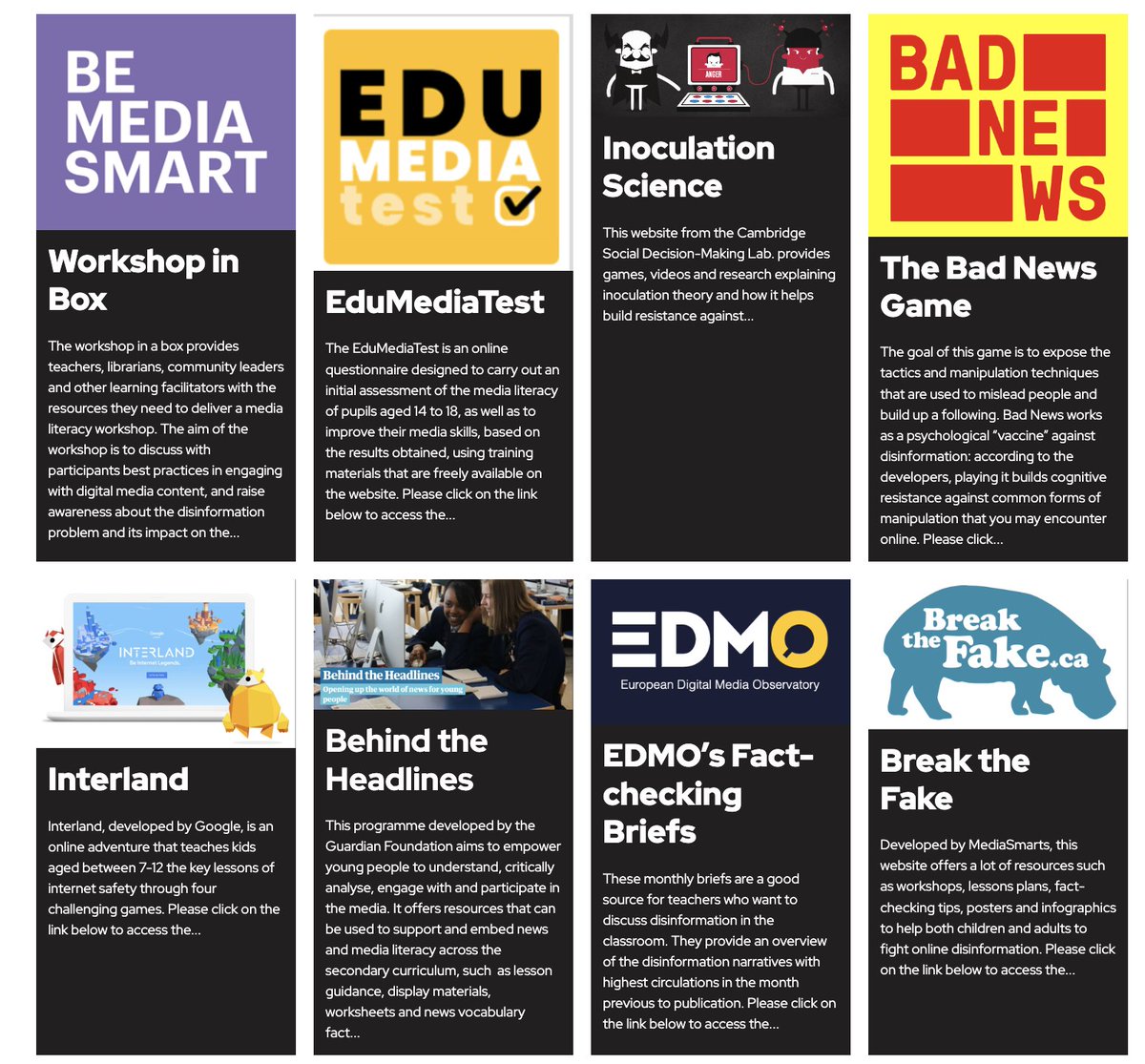 Calling all schools! #Didyouknow next week is Global Media Literacy week? Use some of these great resources in the classroom to explore media and information literacy: bit.ly/3Q221e2 #BeMediaSmart