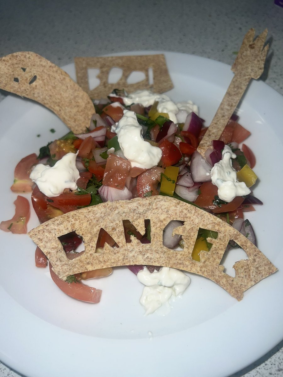 MrsOrwinPE's tweet photo. Another batch of home made salsa and dip with up Halloween shaped toasted tortilla @AstreaDearne 
And I have to say that out of all the scholars creations, this has to be my favourite one by far! Well done Jensen Leech @dearneyear9  smashed it! 🫶🙌🏻 https://t.co/wWvMXvPXej