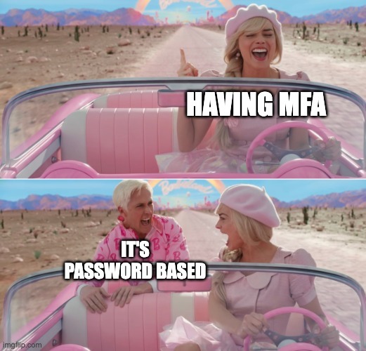 The first recipient of a Meme Monday win! Looking forward to seeing what another week of meme-ing brings.

Dive deeper into passwordless possibilities with the Definitive Guide to Passwordless Authentication: hubs.la/Q025Hh0v0

#passwordless #MFA #authentication