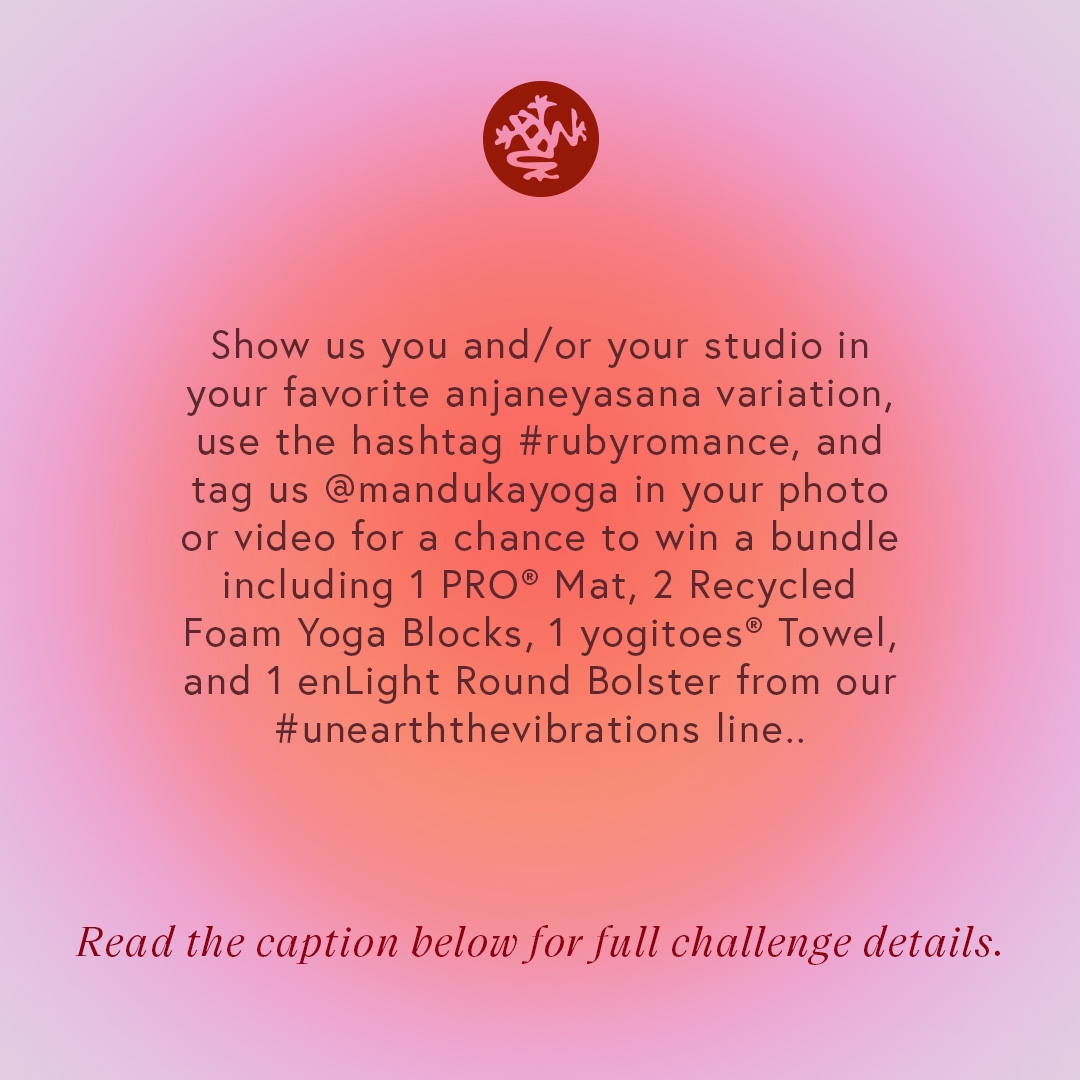 mandukayoga's tweet photo. Show us you and/or your studio in your favorite anjaneyasana variation, use the hashtag #rubyromance, and tag us @mandukayoga on INSTAGRAM in your photo or video for a chance to win a yoga gear bundle!
Details: Click the link below full T&C
https://t.co/dJ8FcyFmzf https://t.co/UWiERCkic5