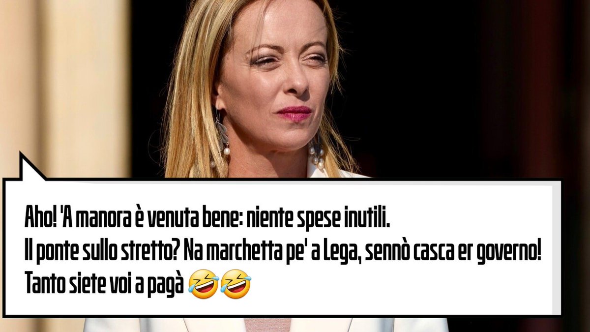 #Meloni e la #manovra
La #pescivendola ama il #baciaSalami 
#16ottobre #GovernoMeloni #governodeipeggiori #governodiincapaci #MELONI_è_poca_cosa #SalviniPagliaccio