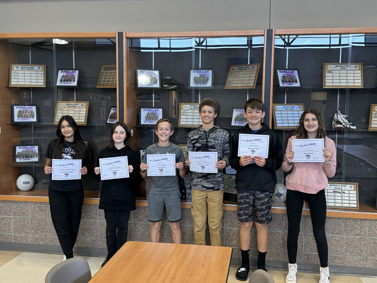Great group of students here. October student athletes of the month. Keep being leaders!