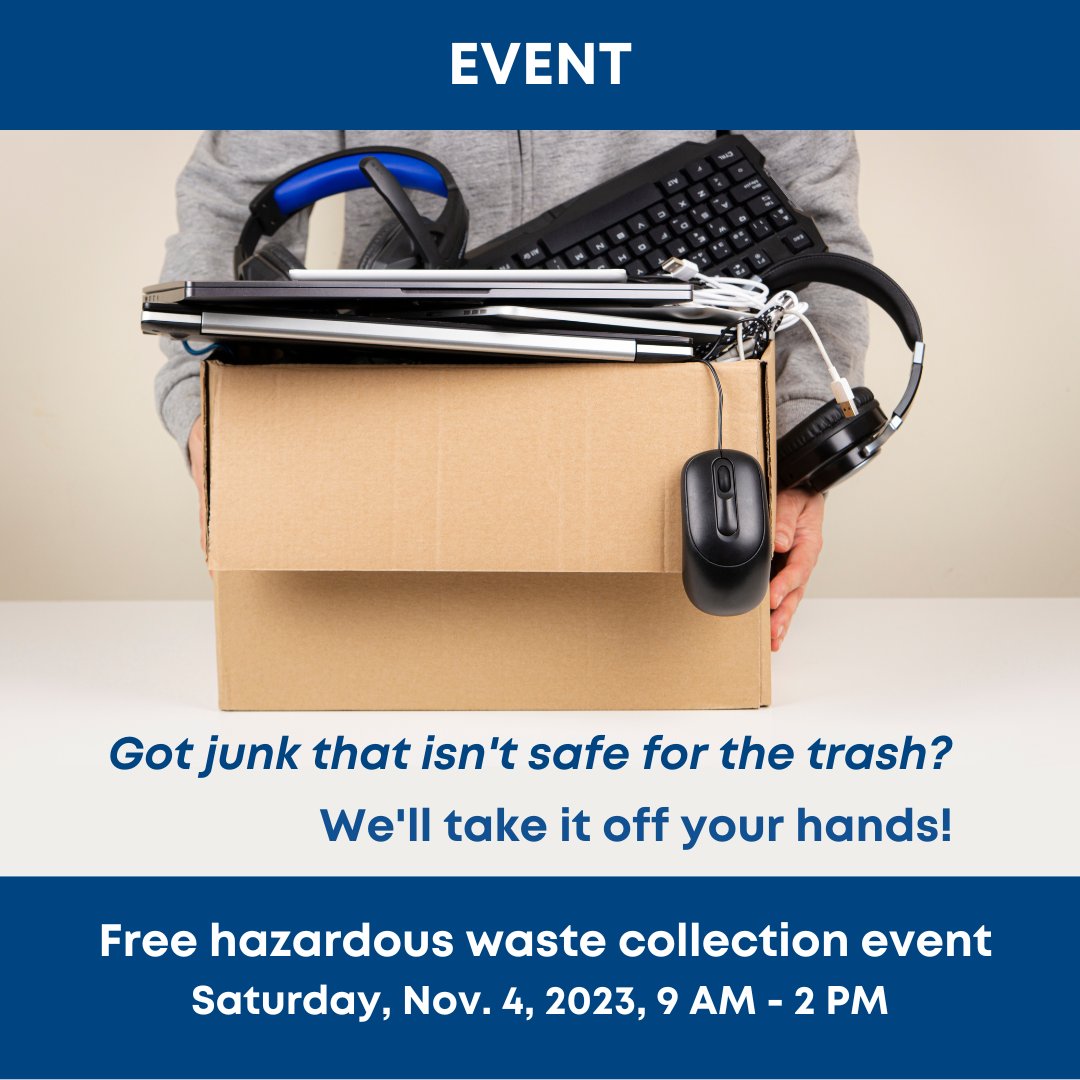 Get ready for our FREE household hazardous waste collection event one week from today November 4, 2023. 

Go to sd1.org/hhw to download a registration form. 

See you there!

#BooneCounty #CampbellCounty #KentonCounty #SD1SW #NKYEvents
