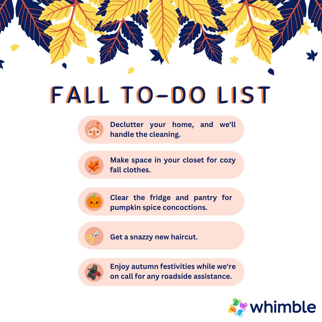 WhimbleCare's tweet photo. Fall is here, and we're your one-stop solution for all things autumn! 🍂 Book with us now to make this season stress-free and splendid.
#Attendant #Disability #Ottawa #myOtt #PersonalSupport #Halloween #AttendantCare #AccessibleServices #Accessibility #Decluttering https://t.co/3MdXzA9Kcu