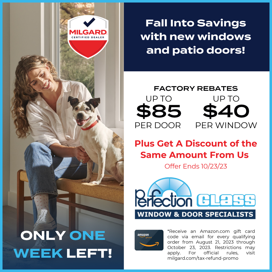 Perfectionglass's tweet photo. Our Fall Into Savings Promotion is nearing its end! If you've been contemplating a stylish upgrade with Milgard windows and doors, now's the time to dive in. Schedule your FREE in-home consultation at (509) 586-1177. https://t.co/R5s9ezFmzx