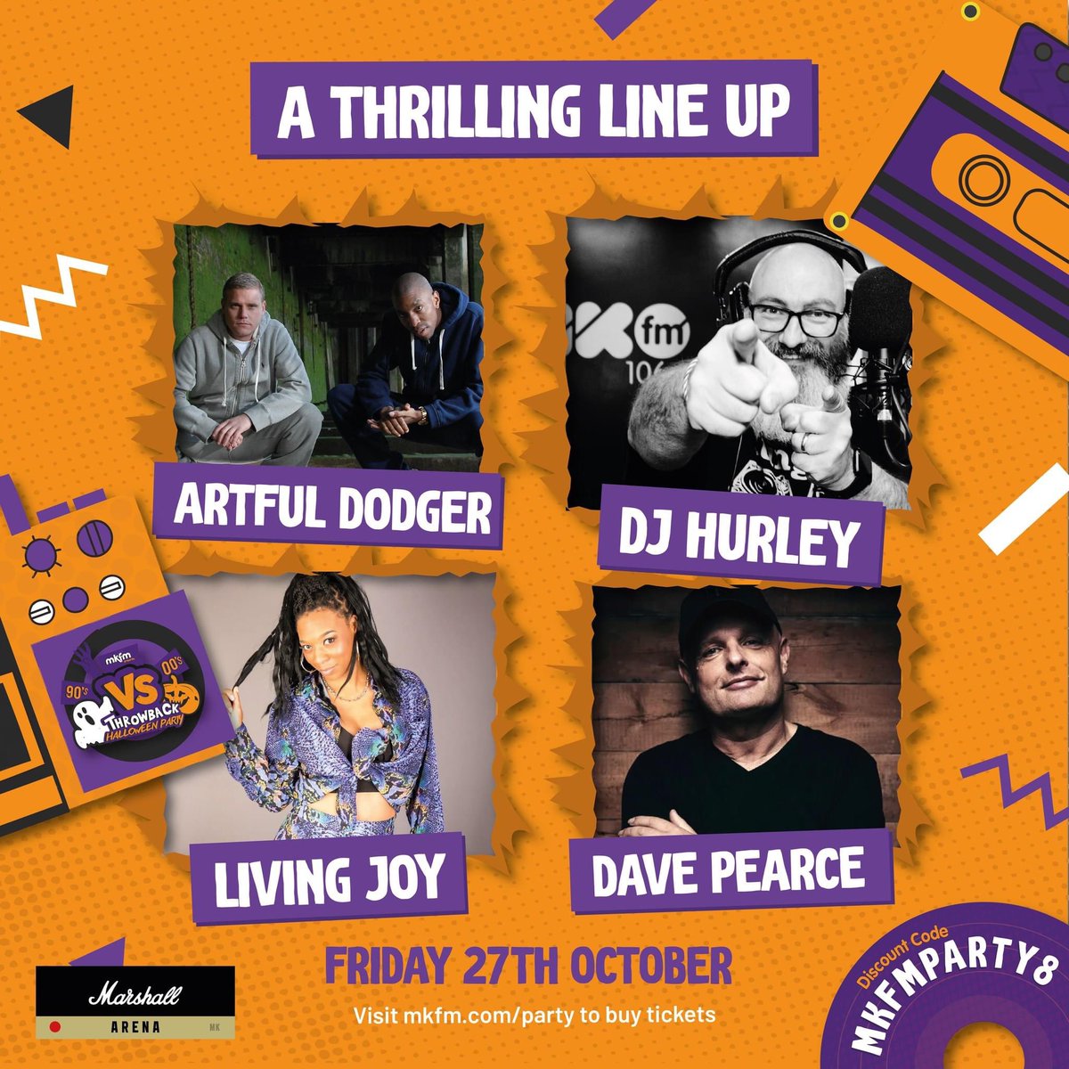 DISCOUNT TICKETS - Last few days to get tickets for just £17

USE CODE MKFMPARTY8 (Full price £25) mkfm.com/party