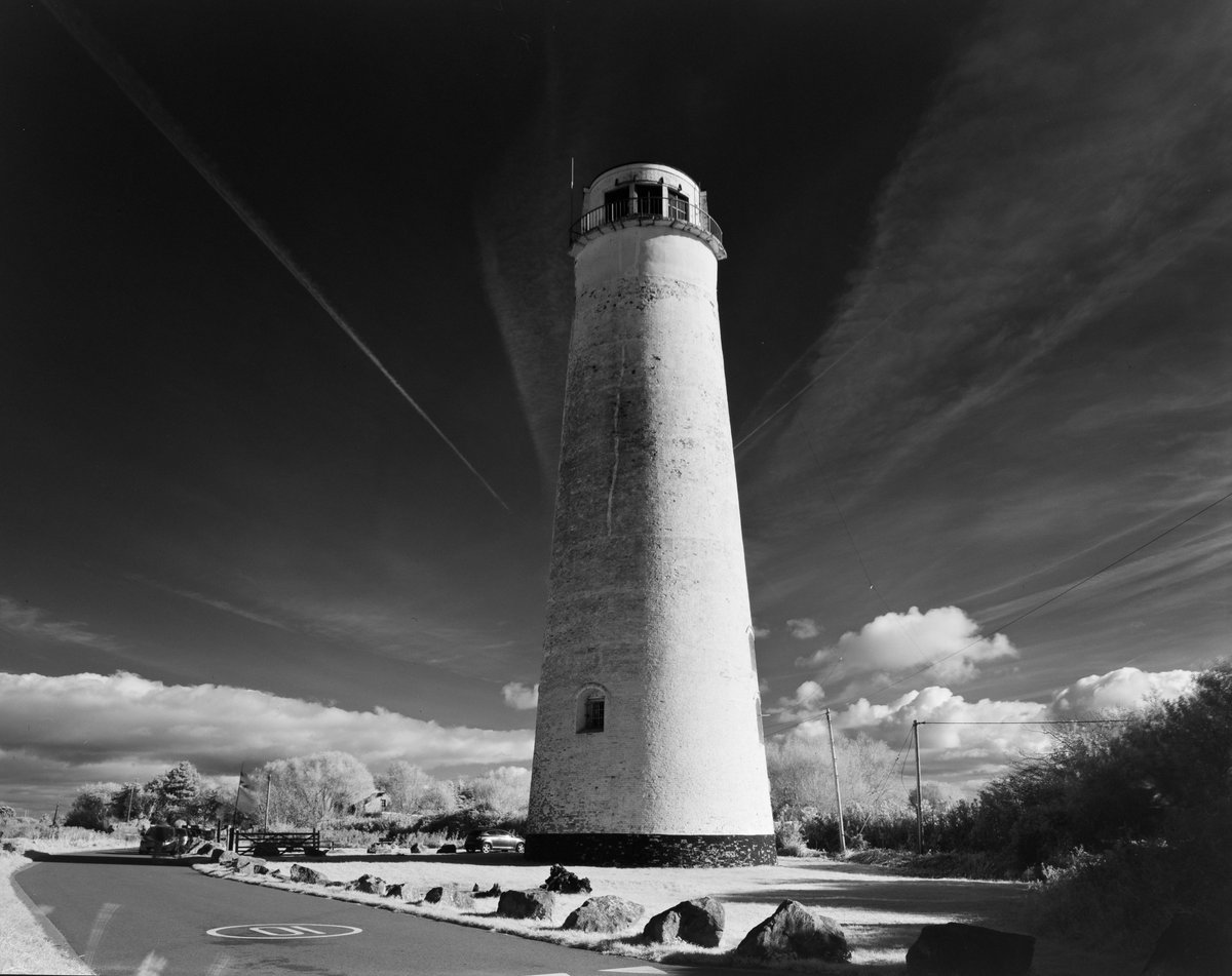 Leasowe Lighthouse 📸Toyo 45AX - Fuji 90mm f8 🎞️Rollei Infrared 400 - HC110B #BelieveInFilm #filmphotography #shootfilmbenice
