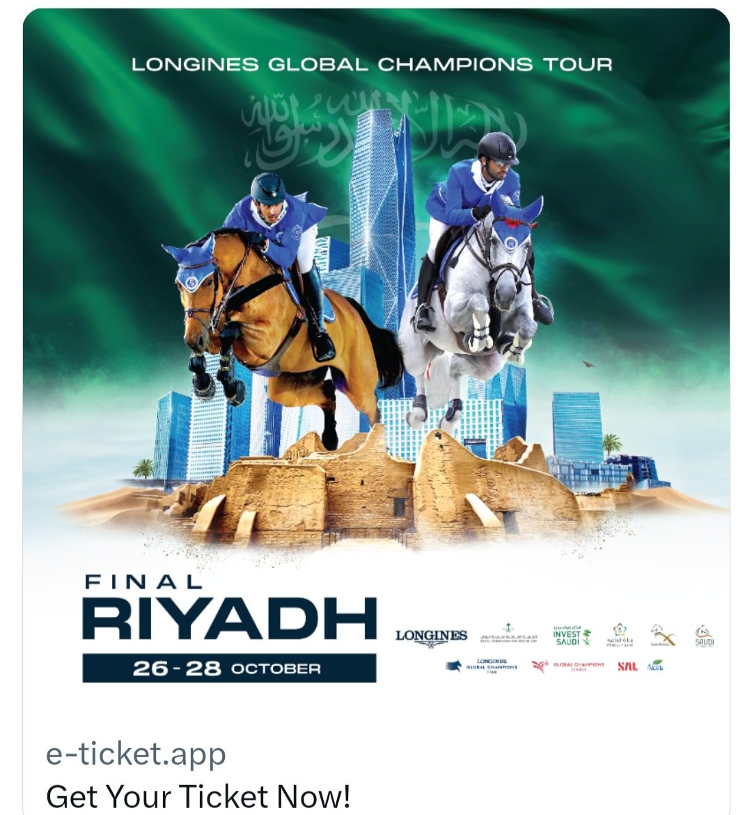 The strength of competition... Decisive moments... Enthusiasm and excitement... Soon in the Longines Championship for its final round from October 26-28! Stay tuned 🤩 #LonginesGlobalChampionsTour #LGCTRiyadh