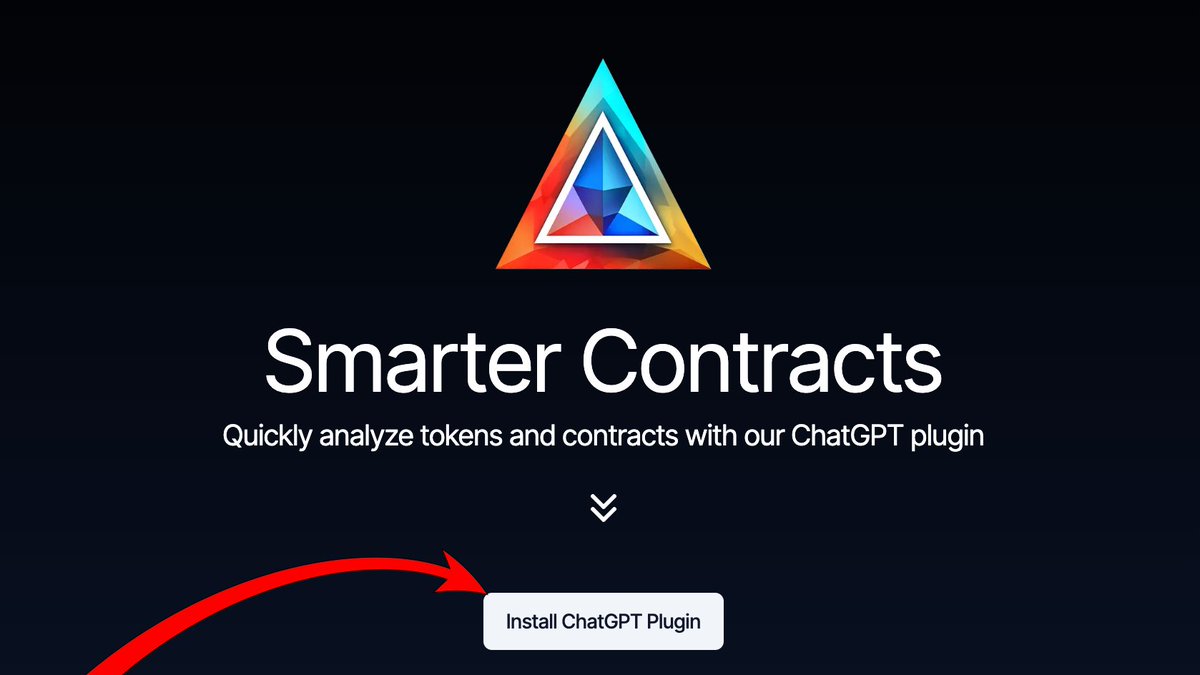 How to get started right now:
1) Go to smartercontracts.ai
2) Click Install ChatGPT Plugin
3) Sign in with Google or a magic link
4) Ask anything about tokens or contracts