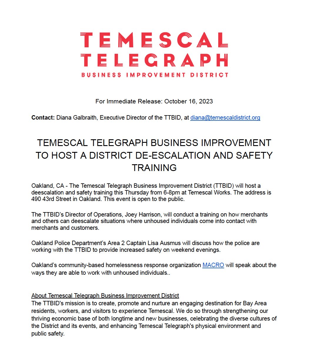 Temescal Business District tweet media