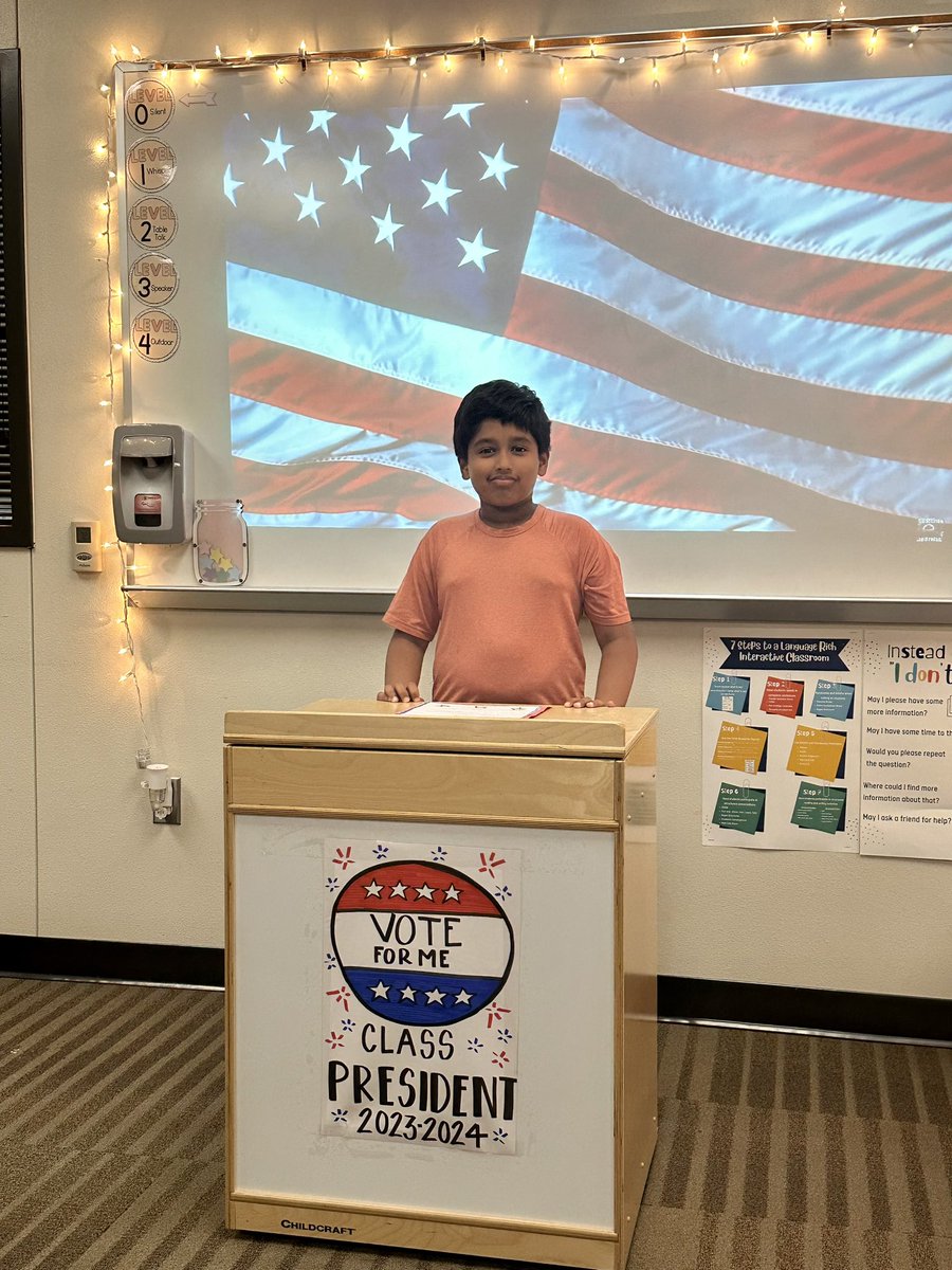 Kiersten Colon (@colonsclassroom) on Twitter photo 2nd Grade has been learning about government officials, as well as, the importance of electing them. Last Friday, our class got to “Run for President” and give their speeches to their classmates. We definitely have some future presidents in our group! 🇺🇸 <a href="/POTUS/">President Donald J. Trump</a> <a href="/LiscanoElem/">Liscano Elementary School</a> 2nd Grade has been learning about government officials, as well as, the importance of electing them. Last Friday, our class got to “Run for President” and give their speeches to their classmates. We definitely have some future presidents in our group! 🇺🇸 <a href="/POTUS/">President Donald J. Trump</a> <a href="/LiscanoElem/">Liscano Elementary School</a>