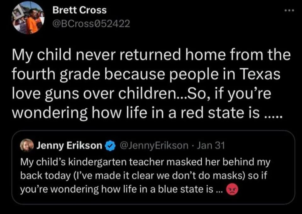 sirDukeDevin's tweet photo. Life in a red versus blue state. Wow. https://t.co/sCy4kEfMQu